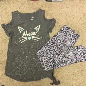 Justice Size 8 legging and top